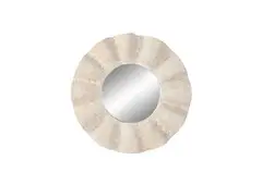 Wall mirror Home ESPRIT White Stripped Engraving 76 x 7 x 76 cm-Qubyk USA