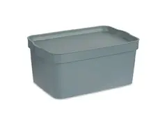 Storage Box with Lid Kipit TP594-2 Grey Plastic 7,5 L 21 x 14,2 x 32 cm-Qubyk USA
