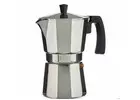 Italian Coffee Pot Kinvara A11RA-600 Silver Aluminium 300 ml-Qubyk USA