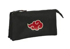 Triple Carry-all Naruto Black 22 x 12 x 3 cm-Qubyk USA