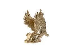 Decorative Figure Home ESPRIT Golden Lion 20 x 10,5 x 17,5 cm 29 x 13 x 25 cm-Qubyk USA