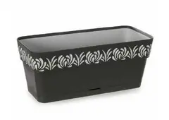 Planter Stefanplast Gaia Anthracite Plastic 13,3 x 12,3 x 29,3 cm-Qubyk USA