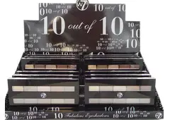 W7 Perfect 10 out of 10 Eyeshadow Palette Browns Display Set, 12 Pieces-Qubyk USA