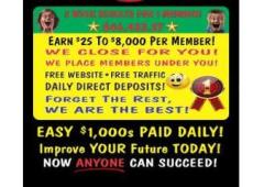 home based business get paid daily you are in business nener alone call the owner admin anytime